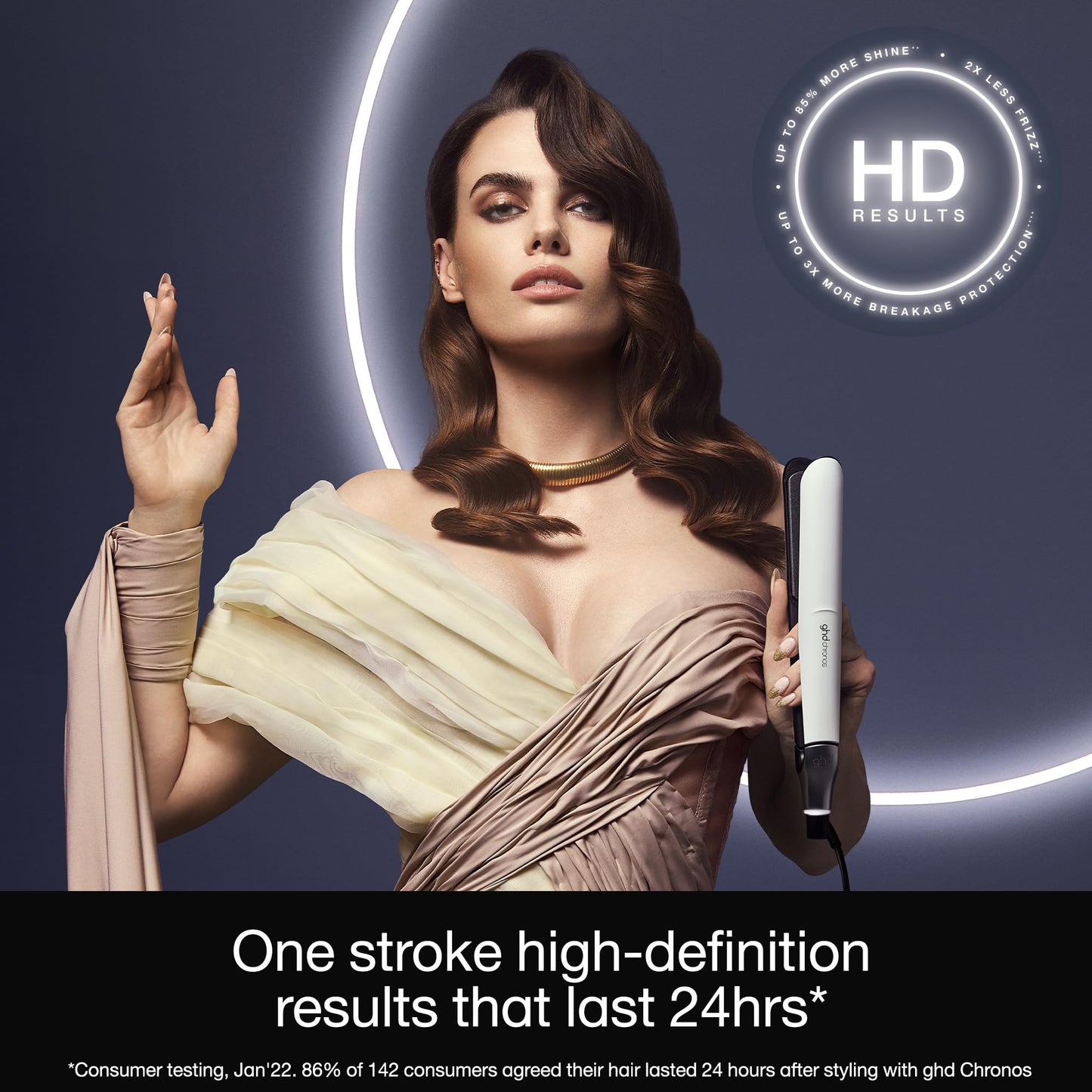 - ghd Chronos Professional Styler | White | One Stroke High-Definition Results -