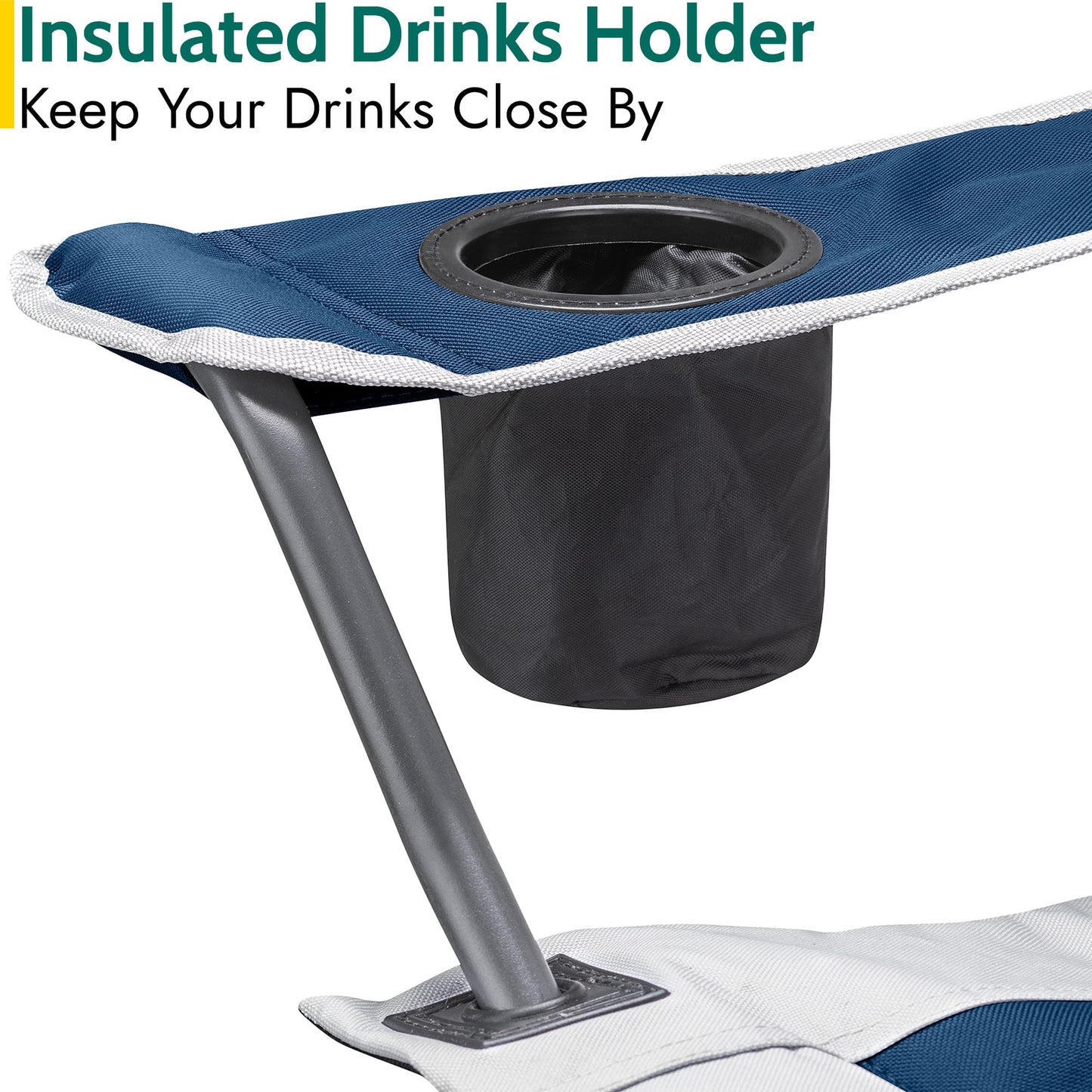 - Trail Falcon Folding Camping Chair | High Back Padded | Heavy Duty -