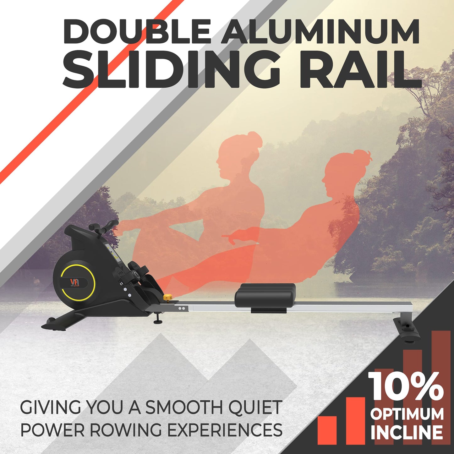 - Roneyville RowActiv8 | Smart Magnetic Rowing Machine | Home Gym | Digital Fitness -