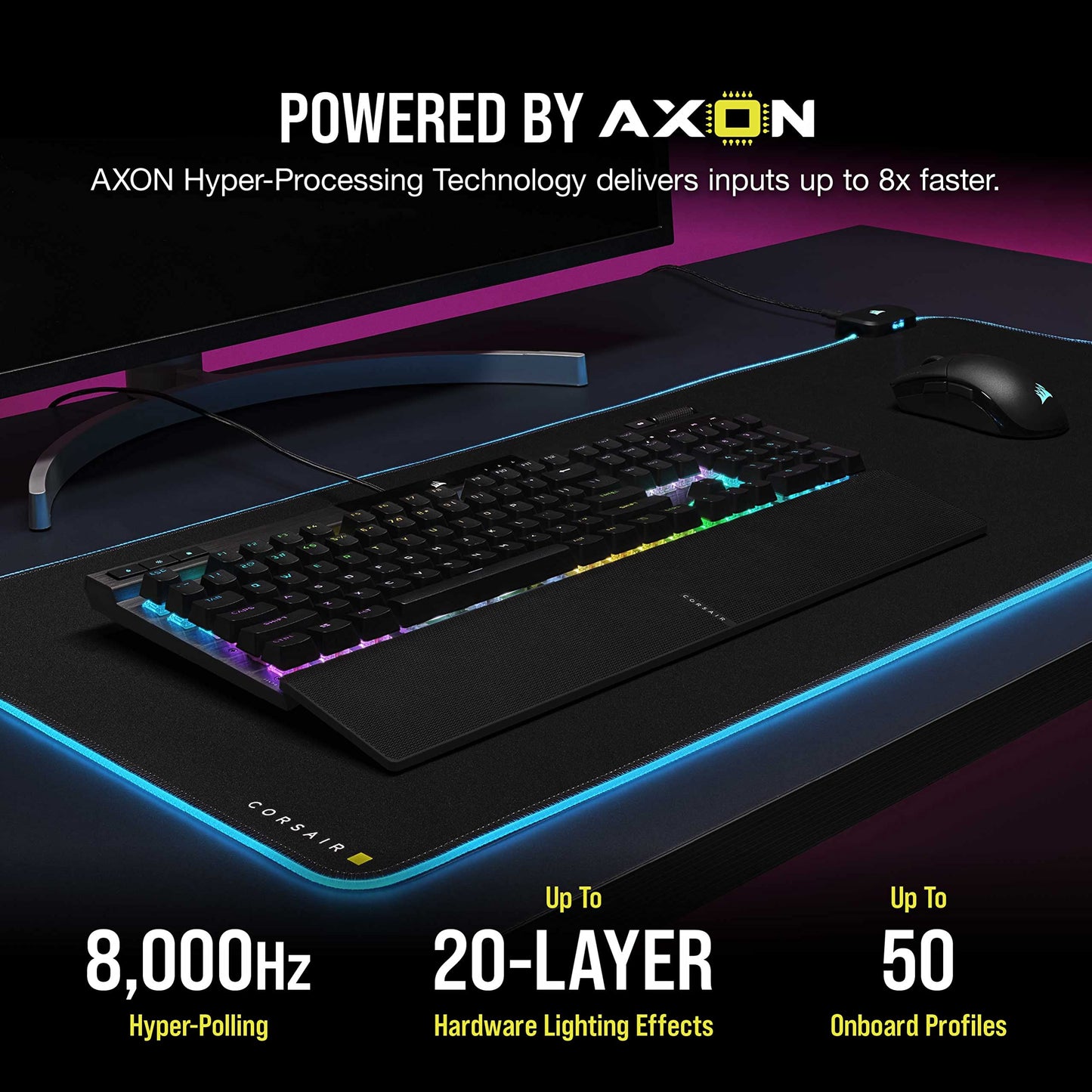 CORSAIR K70 RGB PRO Mechanical Wired Gaming Keyboard – CHERRY MX RED Linear Switches – PBT Double-Shot Keycaps – iCUE Compatible – QWERTY UK – PC, Mac, Xbox – Black