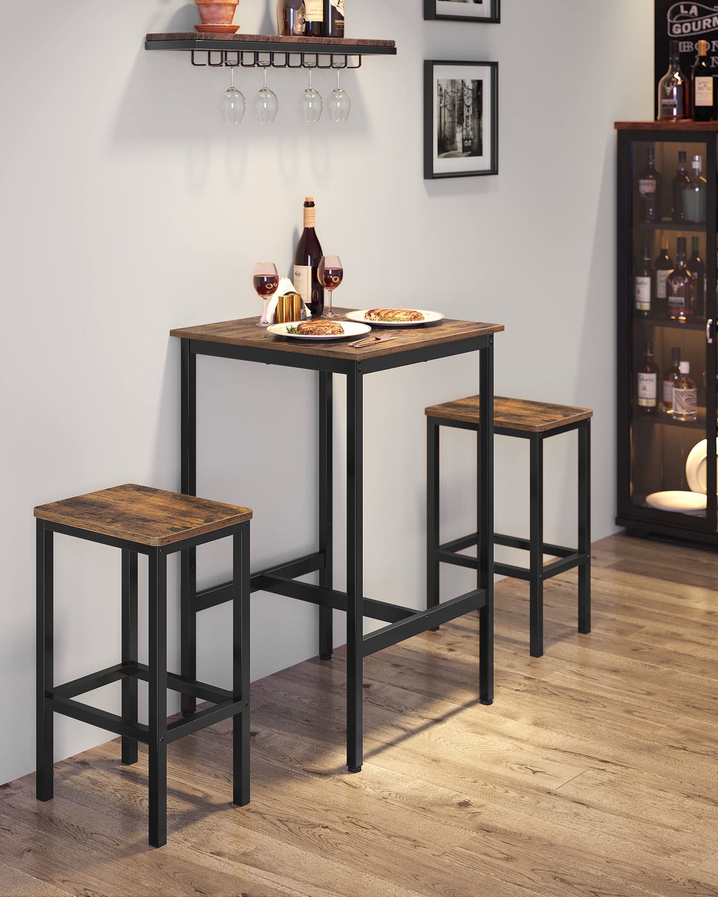 - VASAGLE High Table, Square Bar Table -