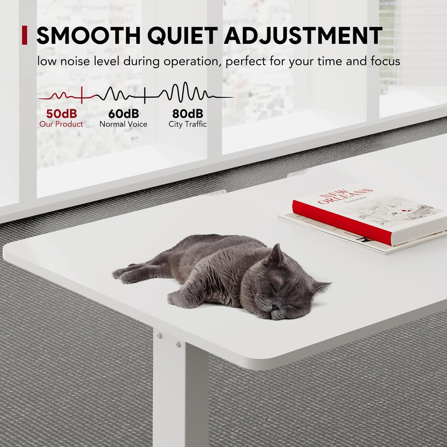 - SANODESK QS+110 * 60 | Electric Standing Desk | ONE PIECE | Height Adjustable -