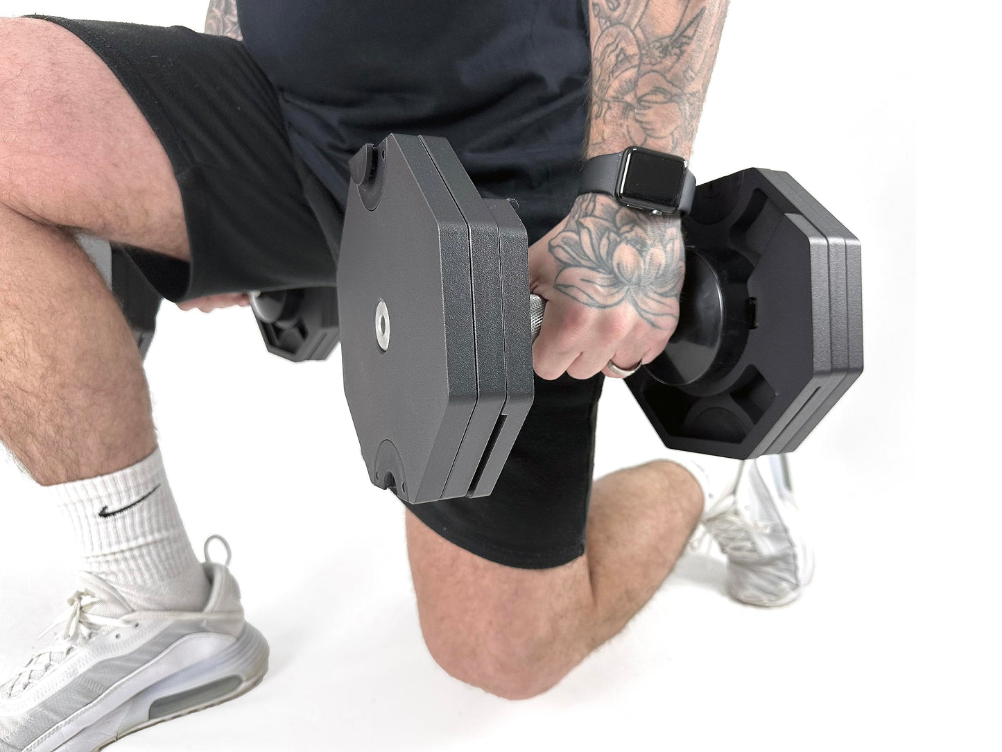 BRAINGAIN 16-in-1 40kg Octagon Adjustable Dumbbells PAIR Weight Set Affordable Dumbbells Adjustable Weights Space Saver Dumbbells for Home 2x 40KG (80kg total)