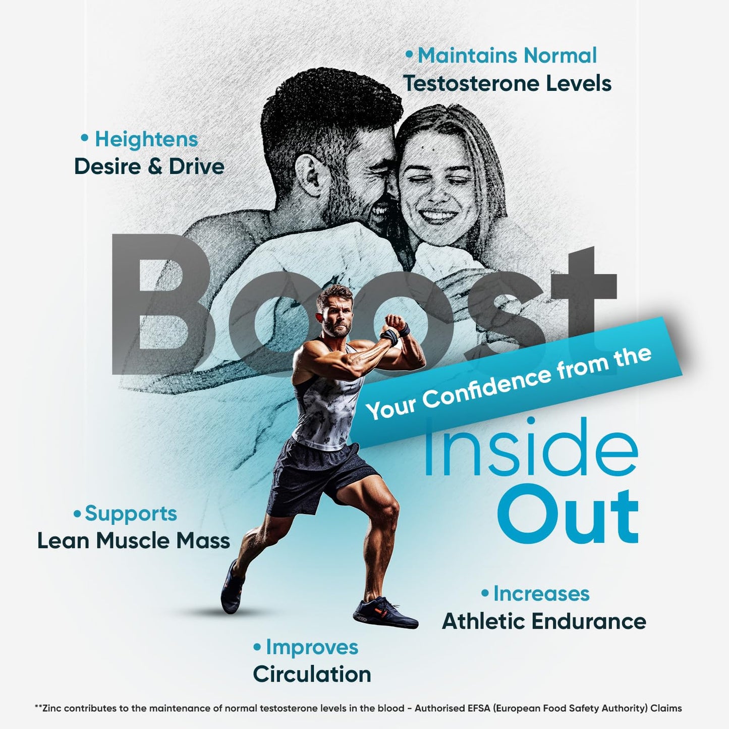 - Testosterone Supplements for Men | 180 Vegan Tablets -