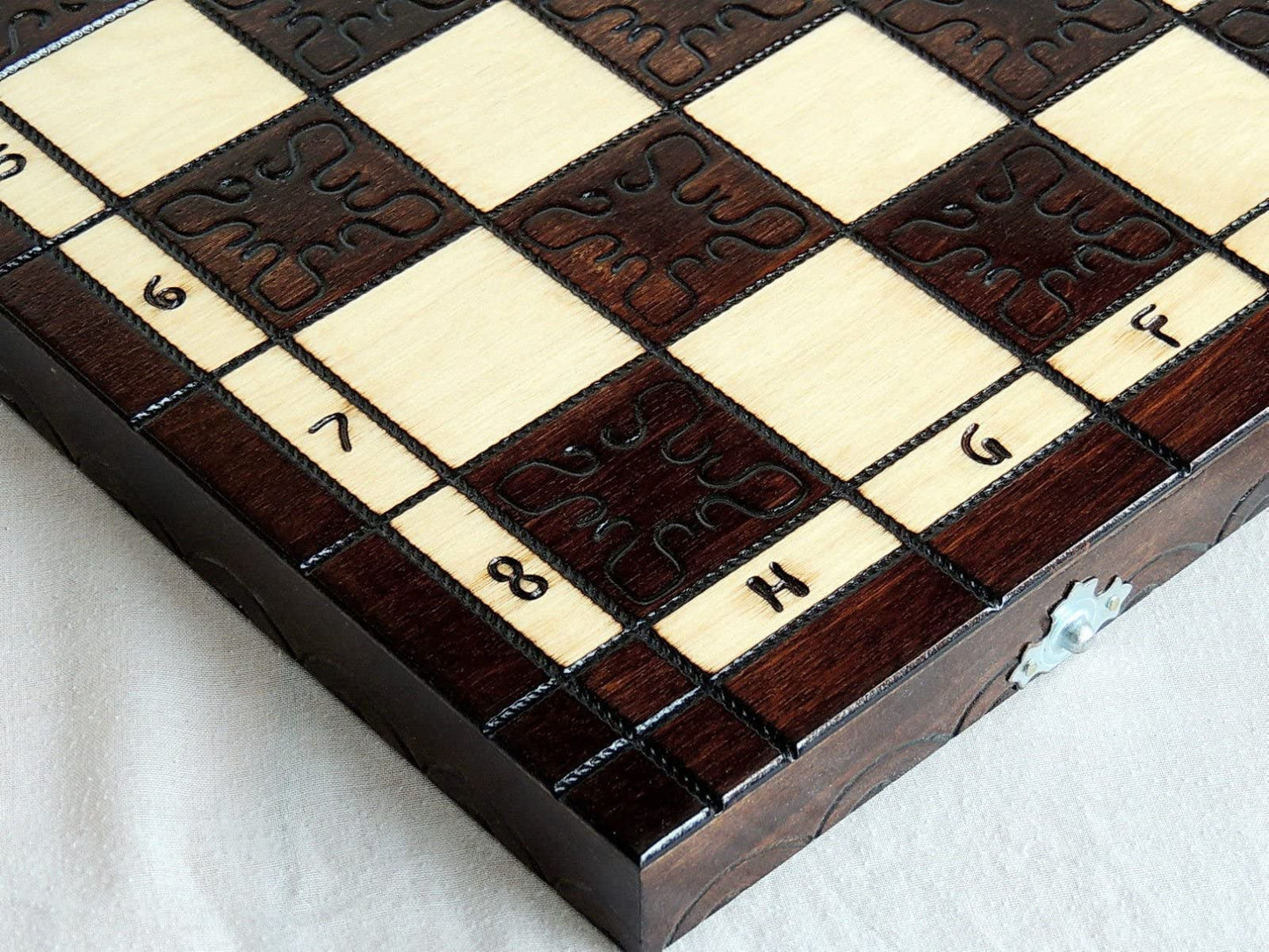 - Stunning PEARL XL Large Wooden Chess Set | 42cm / 16in -