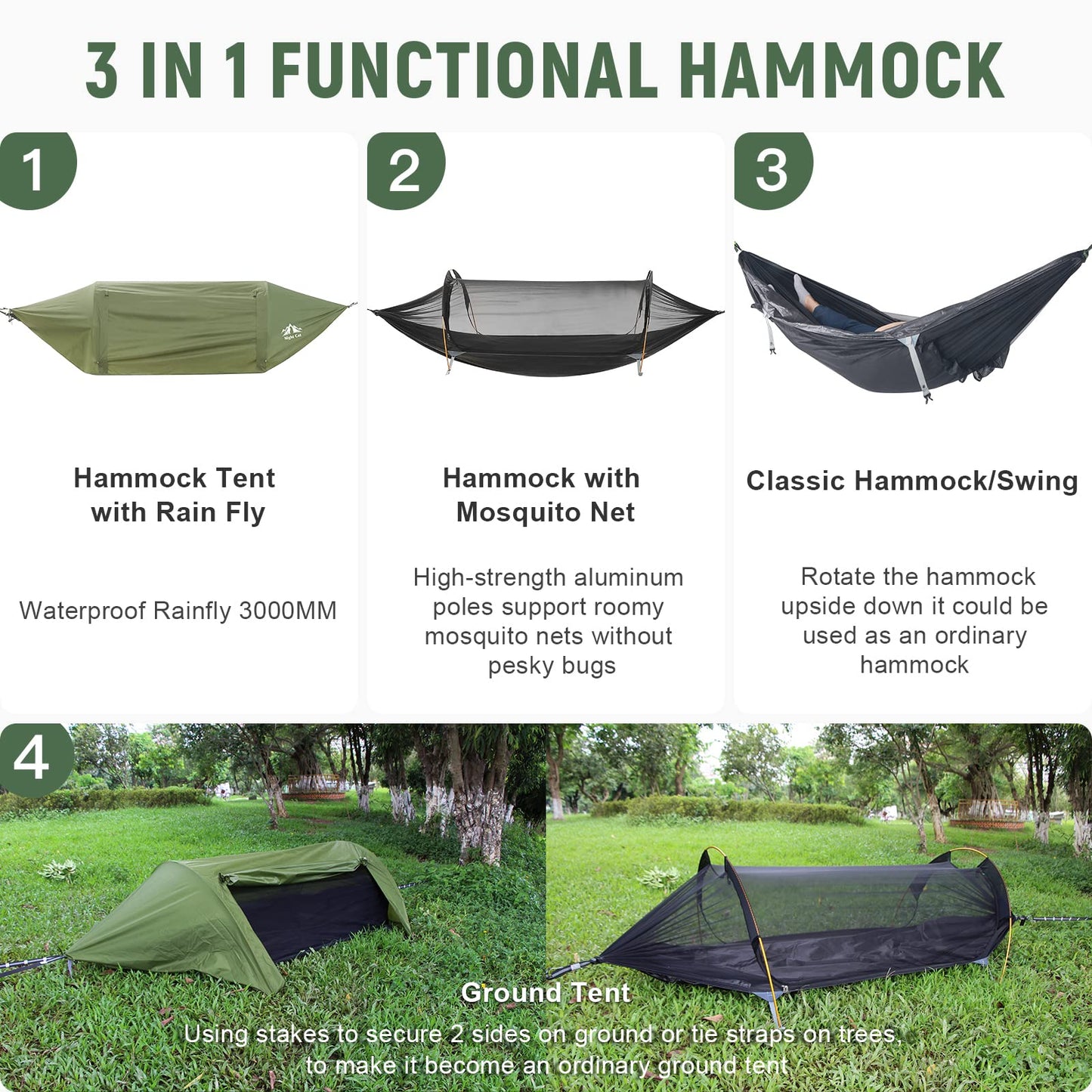 - Night Cat Hammock Tent with Mosquito Net -