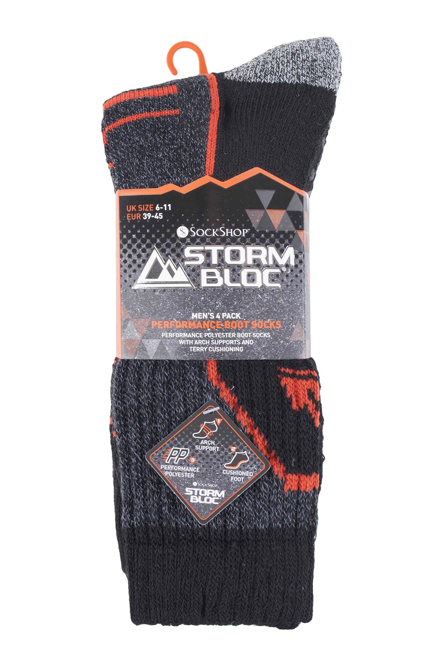 - Storm Bloc | Hiking Walking Socks | Arch Support | (Pack of 4) -