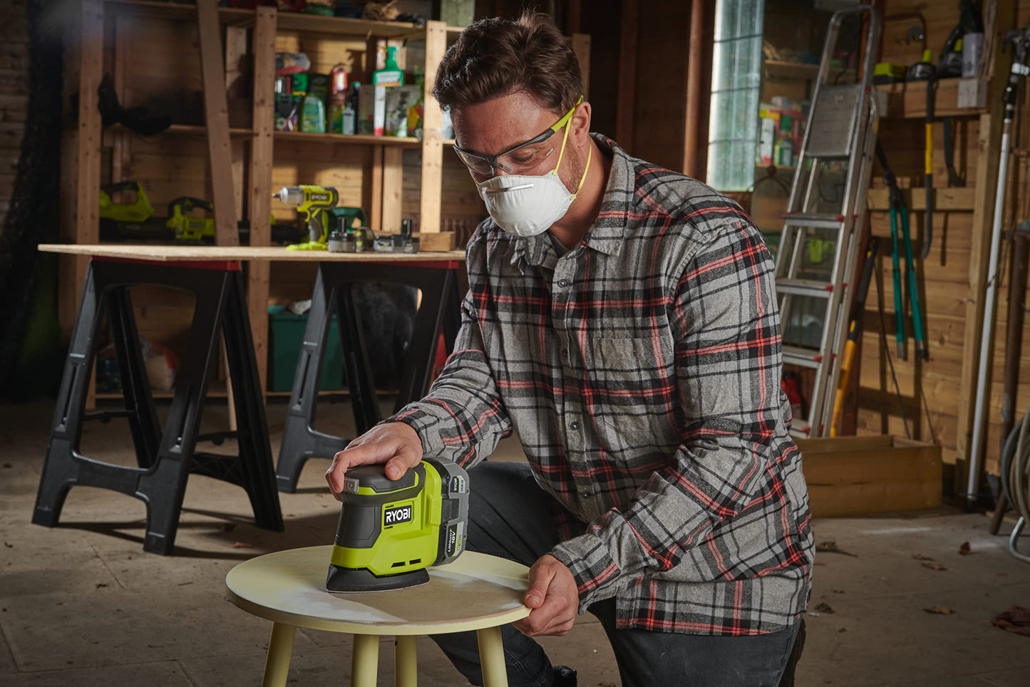 - RYOBI RPS18-0 18 V ONE Plus | Cordless Corner Palm Sander Bare Tool -