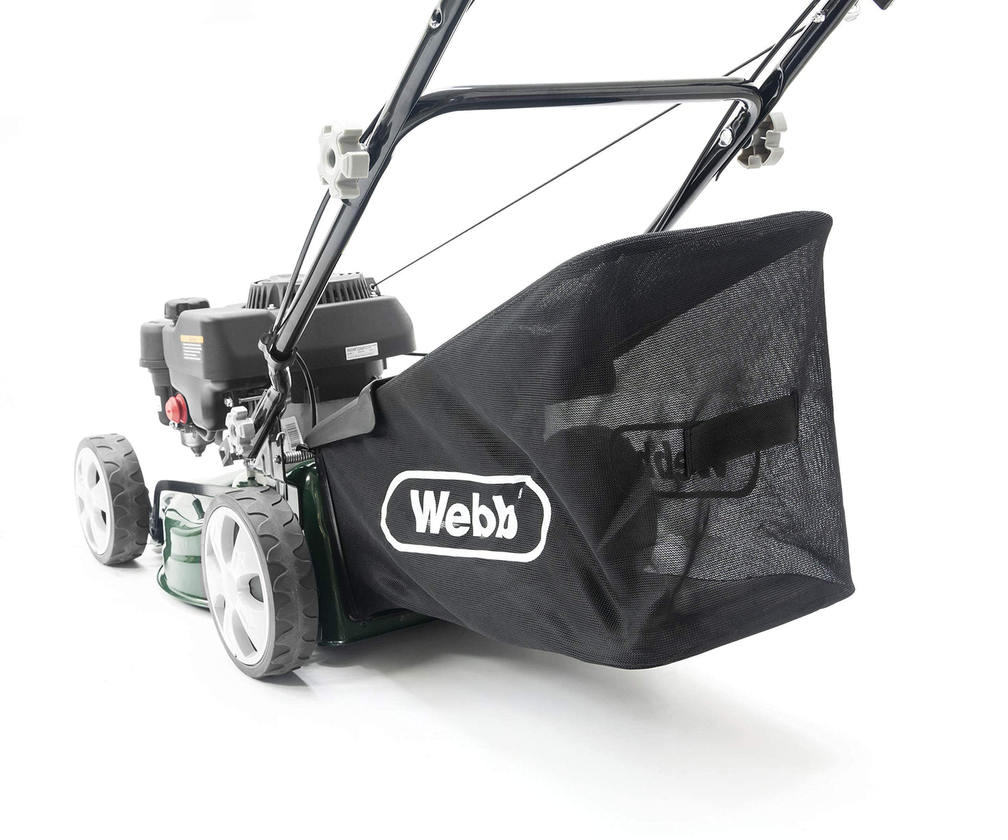 - Webb WER410SP 16”/41cm Self Propelled Rotary Petrol Lawnmower, 132cc 4-Stroke Engine