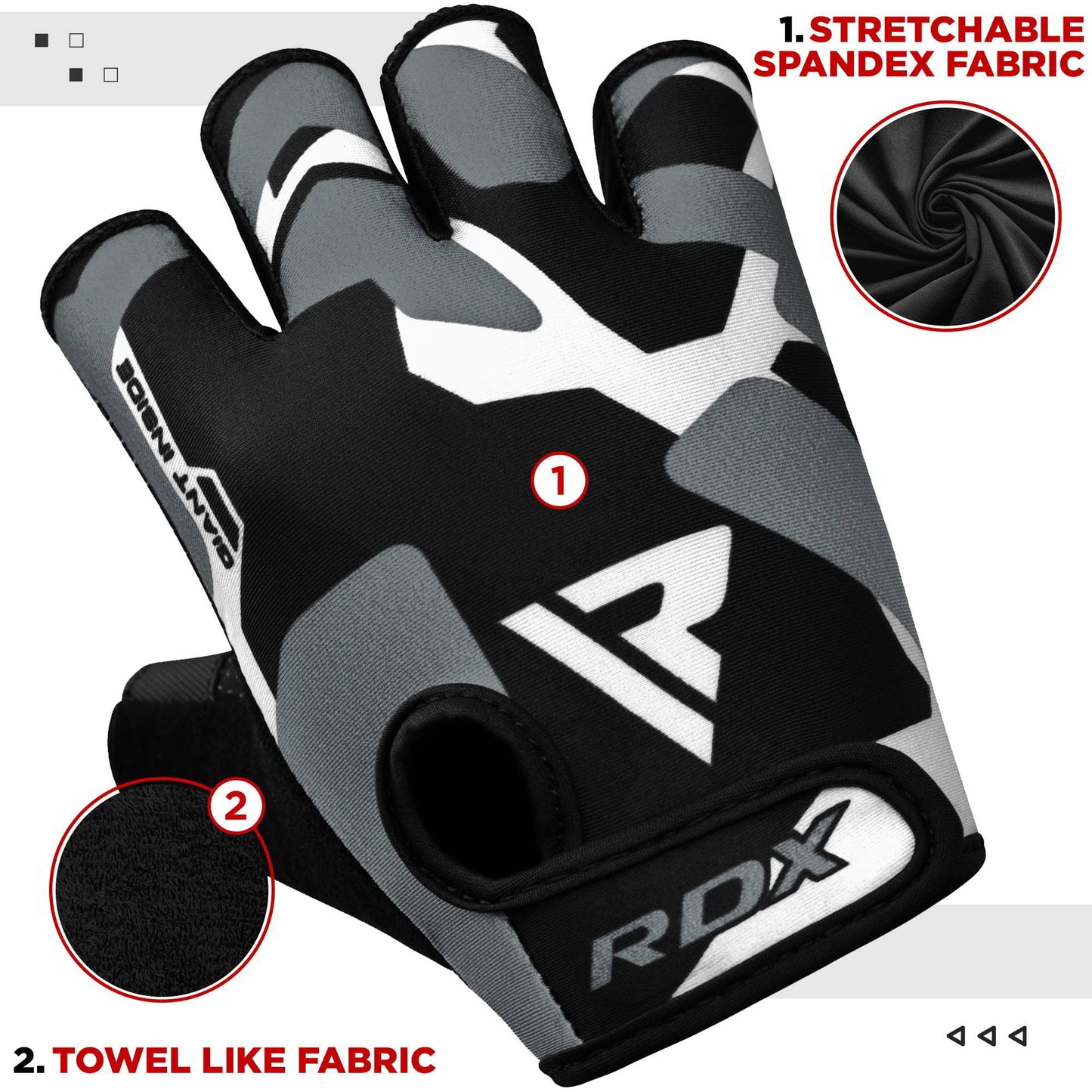 - RDX Weight Lifting Gloves | Gym Fitness Workout | Anti Slip Padded Palm Protection -