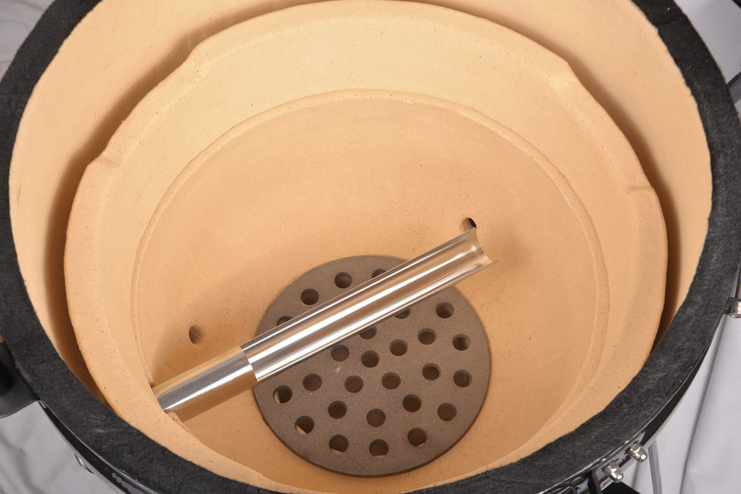 - YNNI KAMADO TQ0C23GR XL 23" Grill, Green with Chipfeeder, BBQ, Ceramic, Egg, Smoker