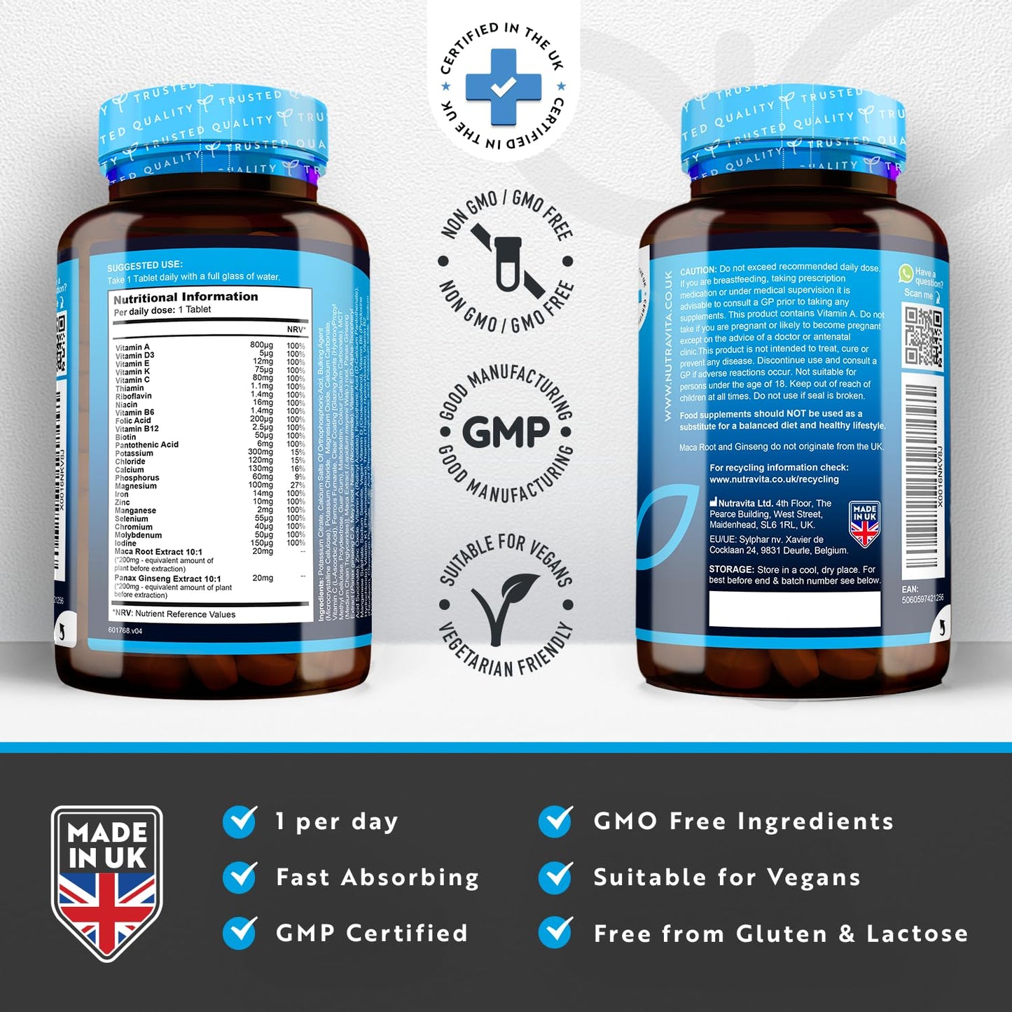 - Men's Multivitamins and Minerals | 25 Essential Active Vitamins and Minerals -