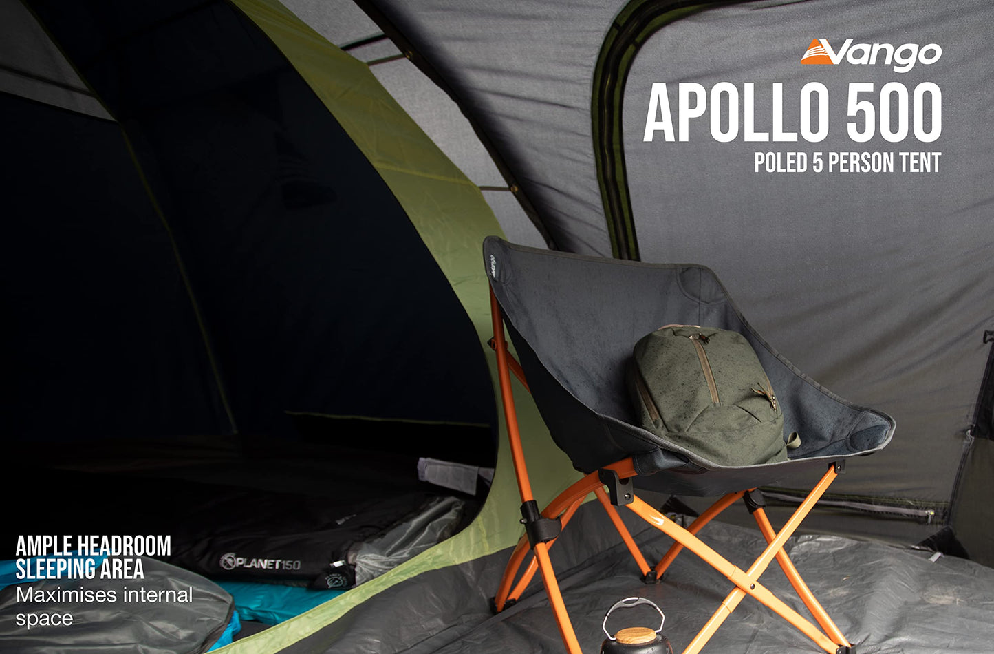 - Vango Apollo 500 5-Man Family Dome Tent -