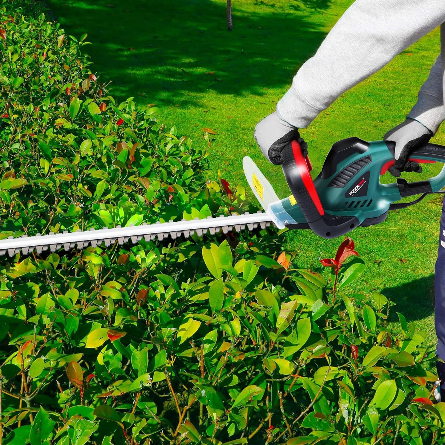 - POSENPRO 600W Corded Electric Hedge Trimmer Pruner | 550mm Electric Hedge Cutter -