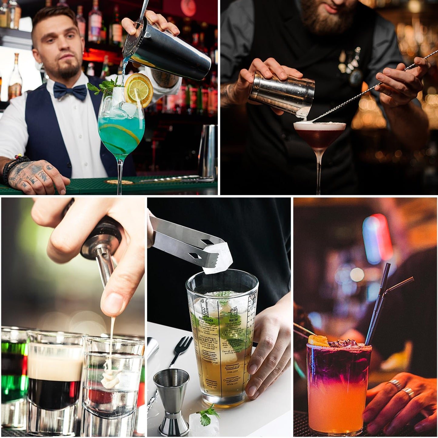 - Gabrella Cocktail Shakers Set | 23PCS Cocktail Set | Cocktail Making Kit -