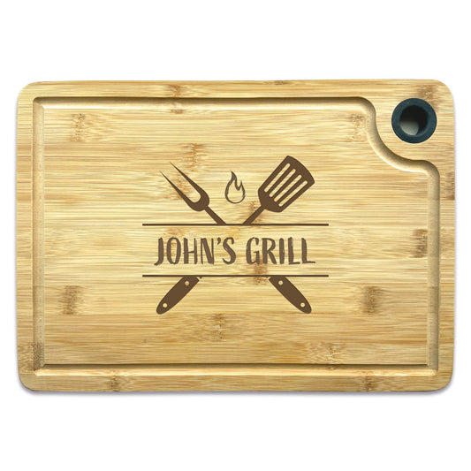 Barbeque Chopping Board - Personalised Name of BBQ Grill Kitchen Cutting Board