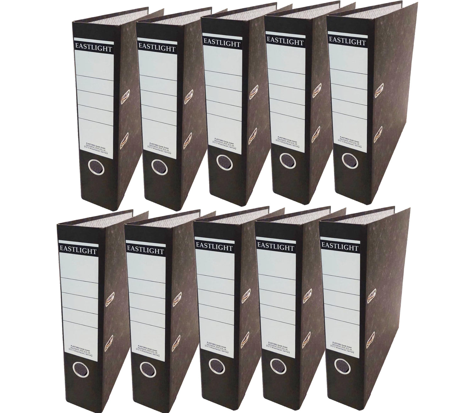 - Eastlight A4 Lever Arch Files Black & White Pack of 10 -