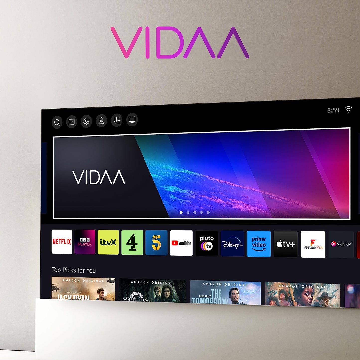 - Hisense 65 Inch UHD Smart TV 65E6KTUK  | Dolby Vision | Pixel Tuning | Voice Remote | Share to TV |  Youtube | Freeview Play | Netflix | Disney -