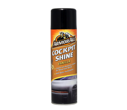 Armor All, Cockpit Shine Car Interior Cleaner 500ml, Vanilla, Cleans and Restores Dashboards and Trims, Anti-Static Formula, Suitable for Plastic, Rubber and Vinyl, Ideal for Car Detailing, Made in UK