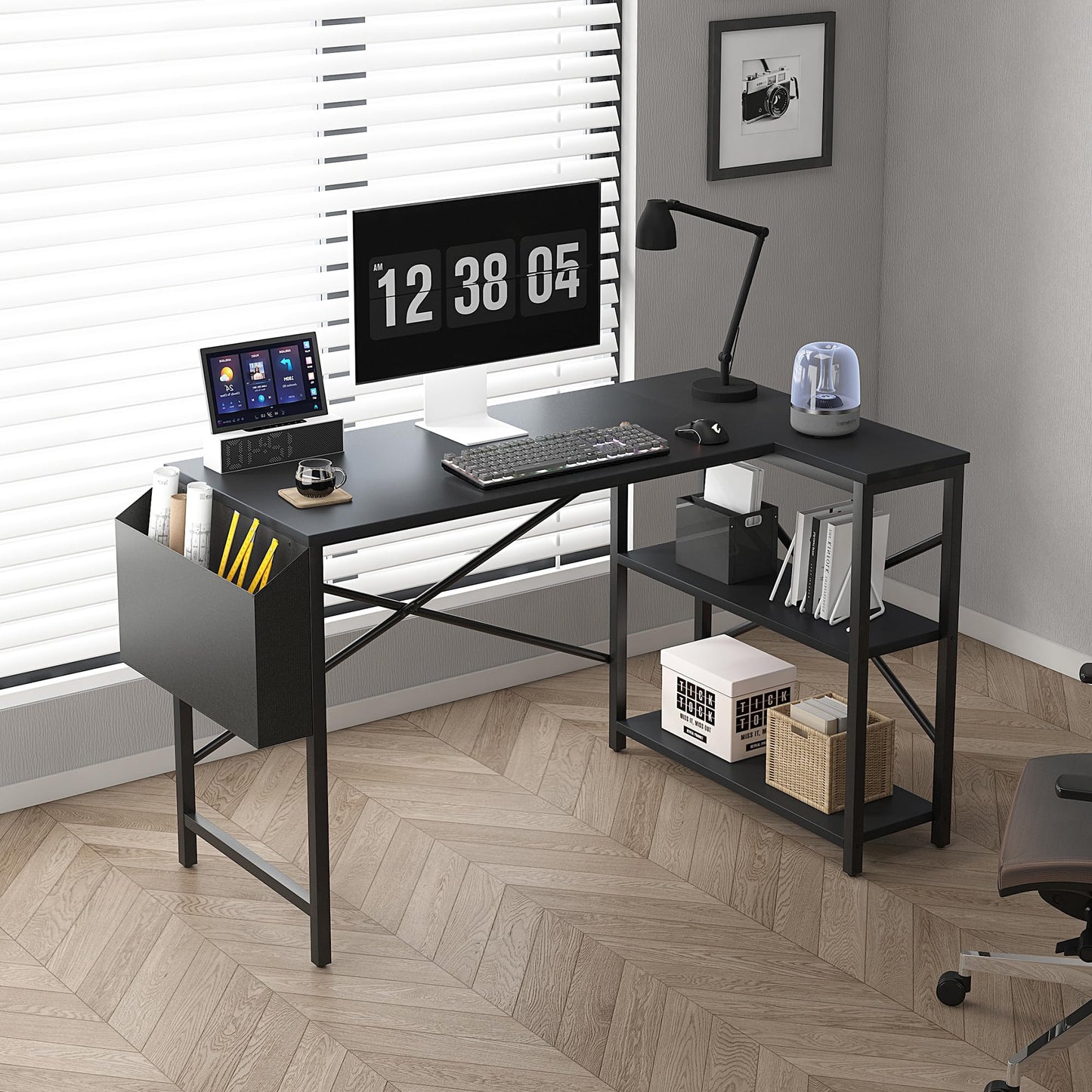 - MCC Direct L Shaped Corner Desk | Computer Desk | Study Office Desk | Gaming Desk -