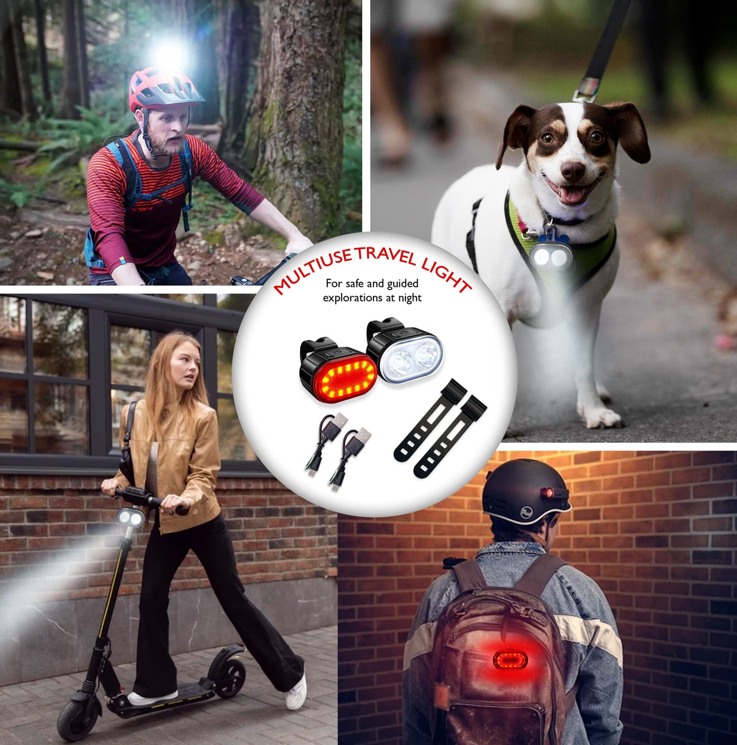 - Orient McCann USB Rechargeable Bike Light Set | Ultra Bright LED Bicycle Lights | Headlight and Taillight Set -