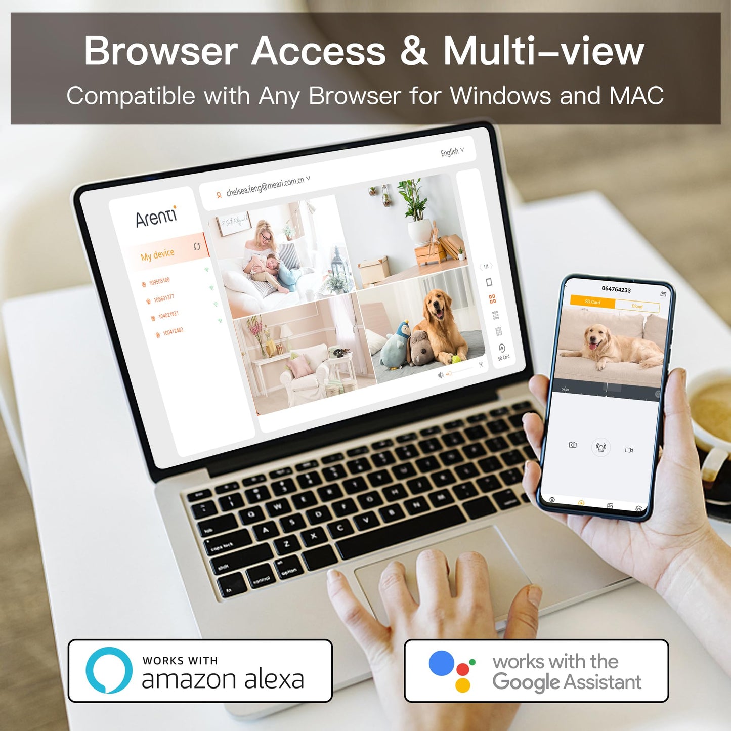 - LAXIHUB Pet Dog Cameras with App | 2K 3MP Indoor Security Camera -