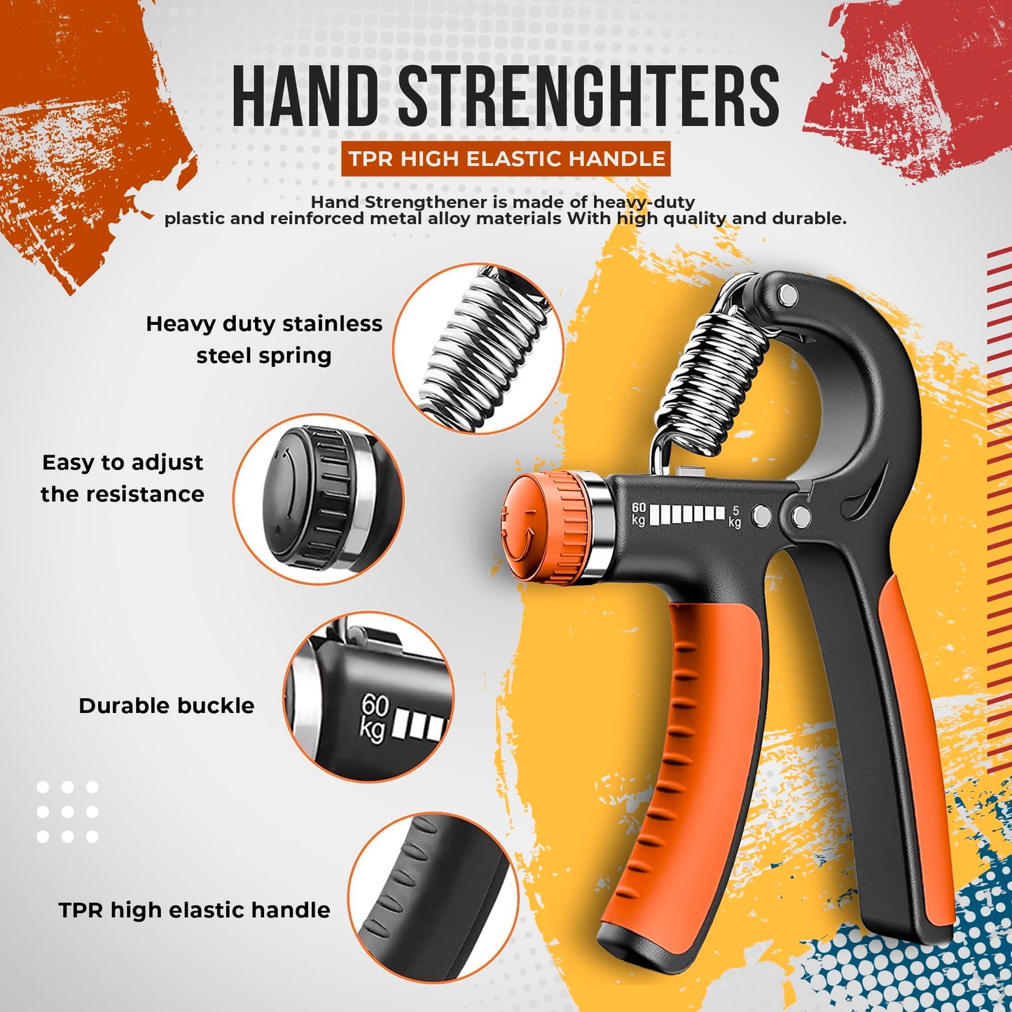 - K-MART 2 Pack Hand Grip Strengthener Adjustable 5-60 kg -