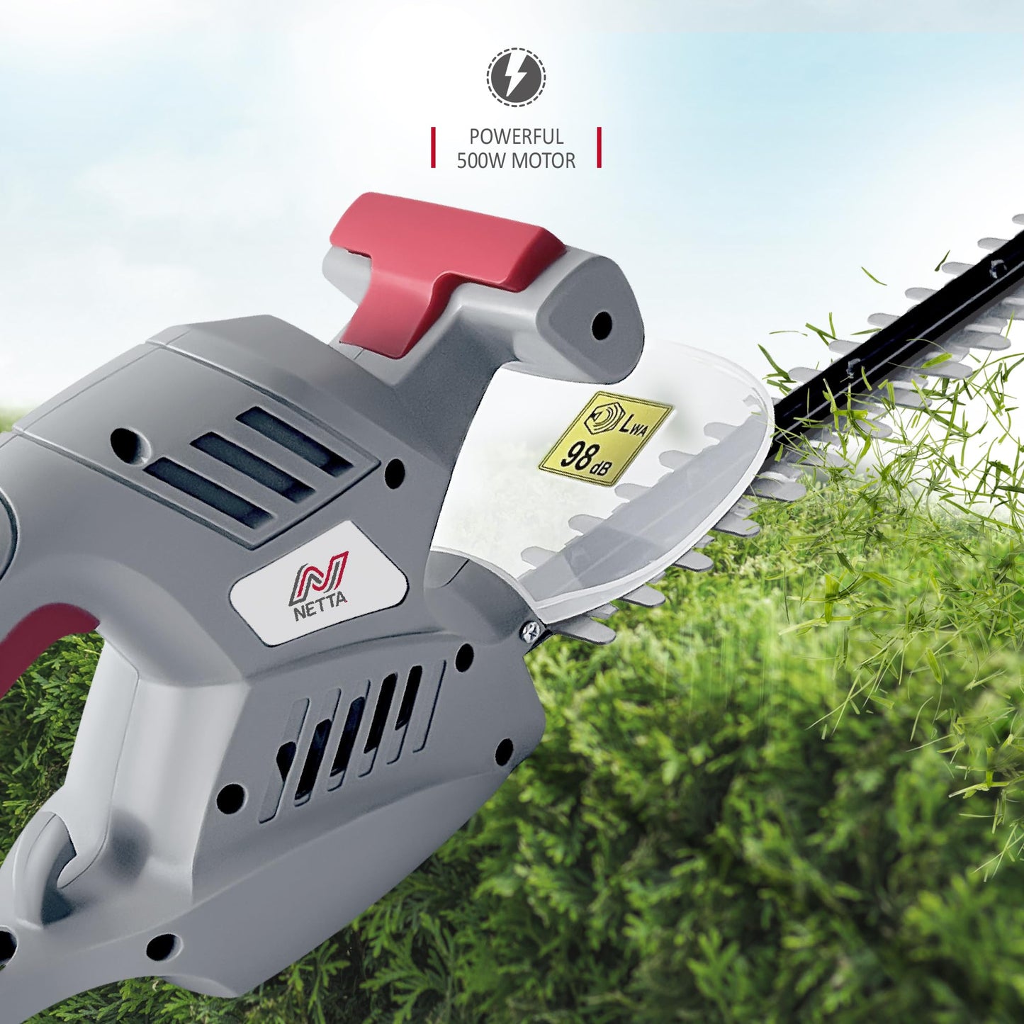 - NETTA Hedge Trimmer and Cutter | 500W | 500mm Diamond Cutting Blade -