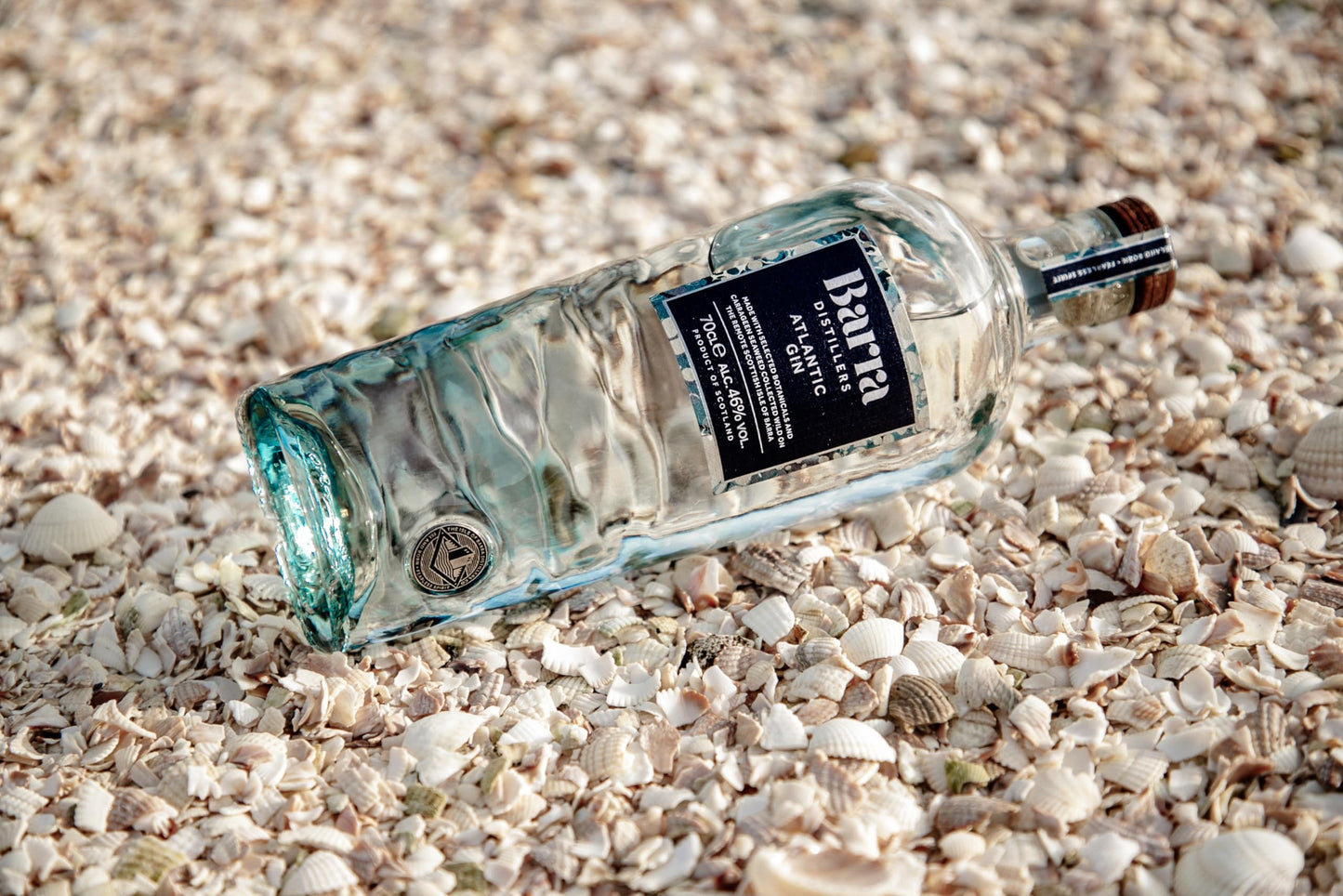 Barra Distillers Barra Atlantic Gin 70cl - 46% ABV - Award Winning Scottish Gin from the Outer Hebrides - Island Born Premium London Dry Gin - 100% Plastic-Free and Recyclable Luxury Gin Bottle