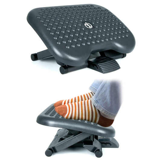 - ZENO Foot Rest | 3 Height Adjustable | Under Desk Foot Rest