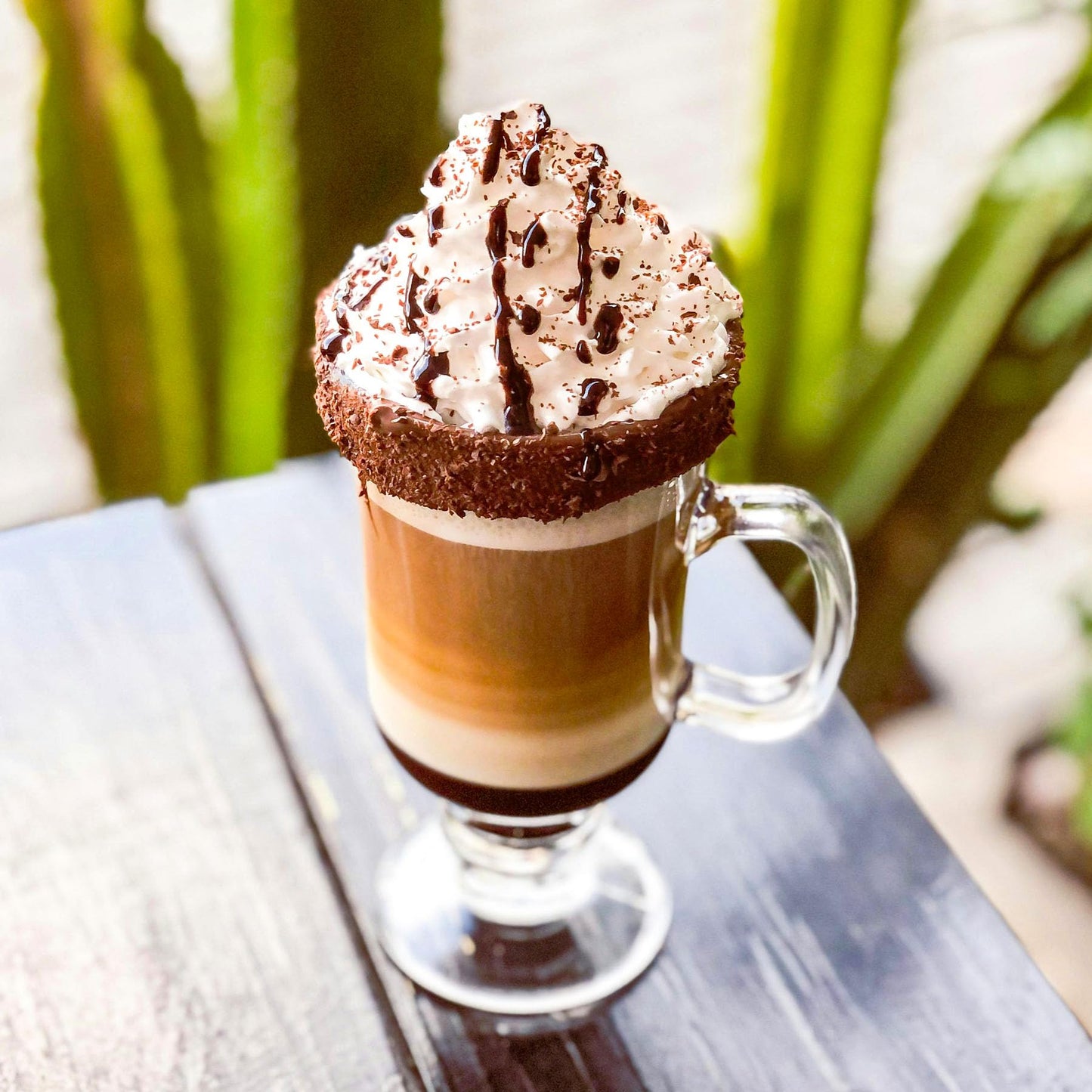 binsakao Irish Coffee Glasses, Latte Glasses Set of 4 Latte Mugs, 230ml Glass Coffee Mugs with Handle, Cappuccino Cups Hot Chocolate Glasses