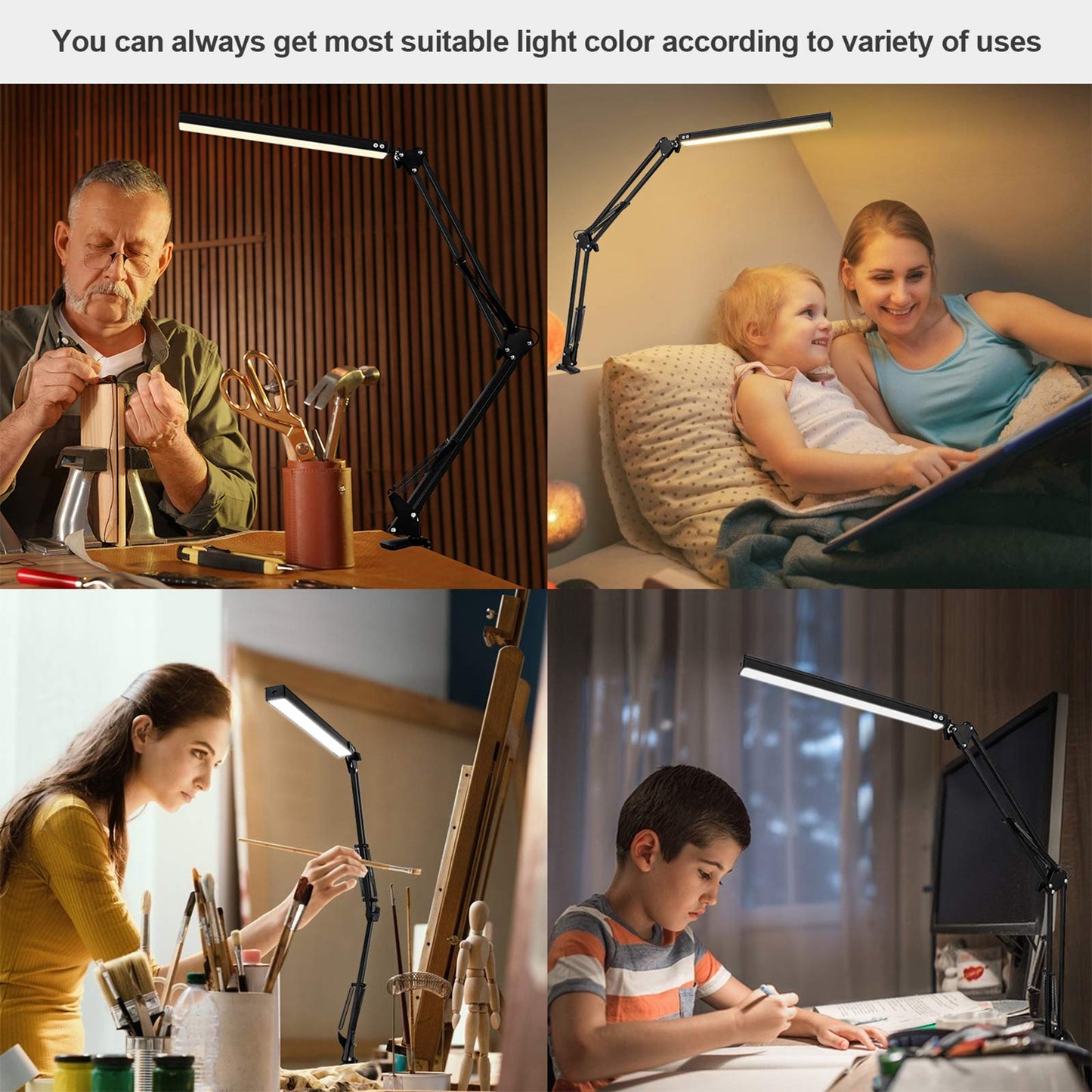 - SKYLEO LED Desk Lamp with Clamp | LED Desk Light for Office -