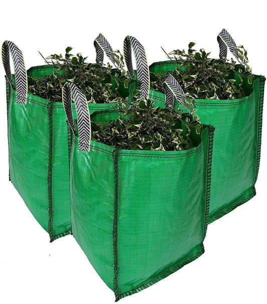 - Garden Waste Bags | 120 Litre | 1 to 5 Sacks | PREMIUM GRADE | Industrial Fabric and Handles | Heavy Duty Garden/Green Waste Sacks (3 sacks) -