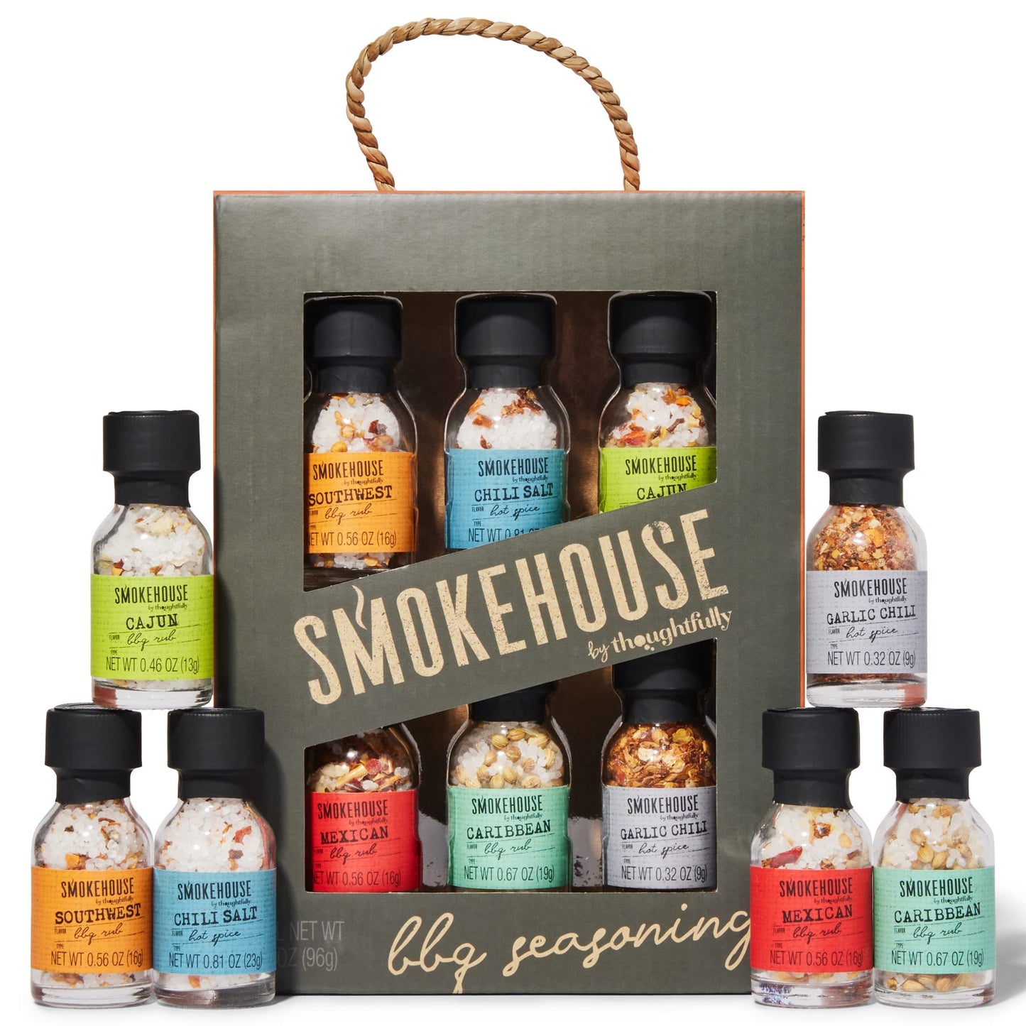 - Smokehouse by Thoughtfully | BBQ Seasoning Collection | 6 Pack -