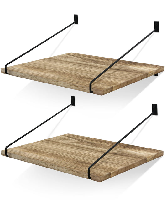 - Petrala Floating Shelves | Set of 2 Hanging Rustic Shelves -