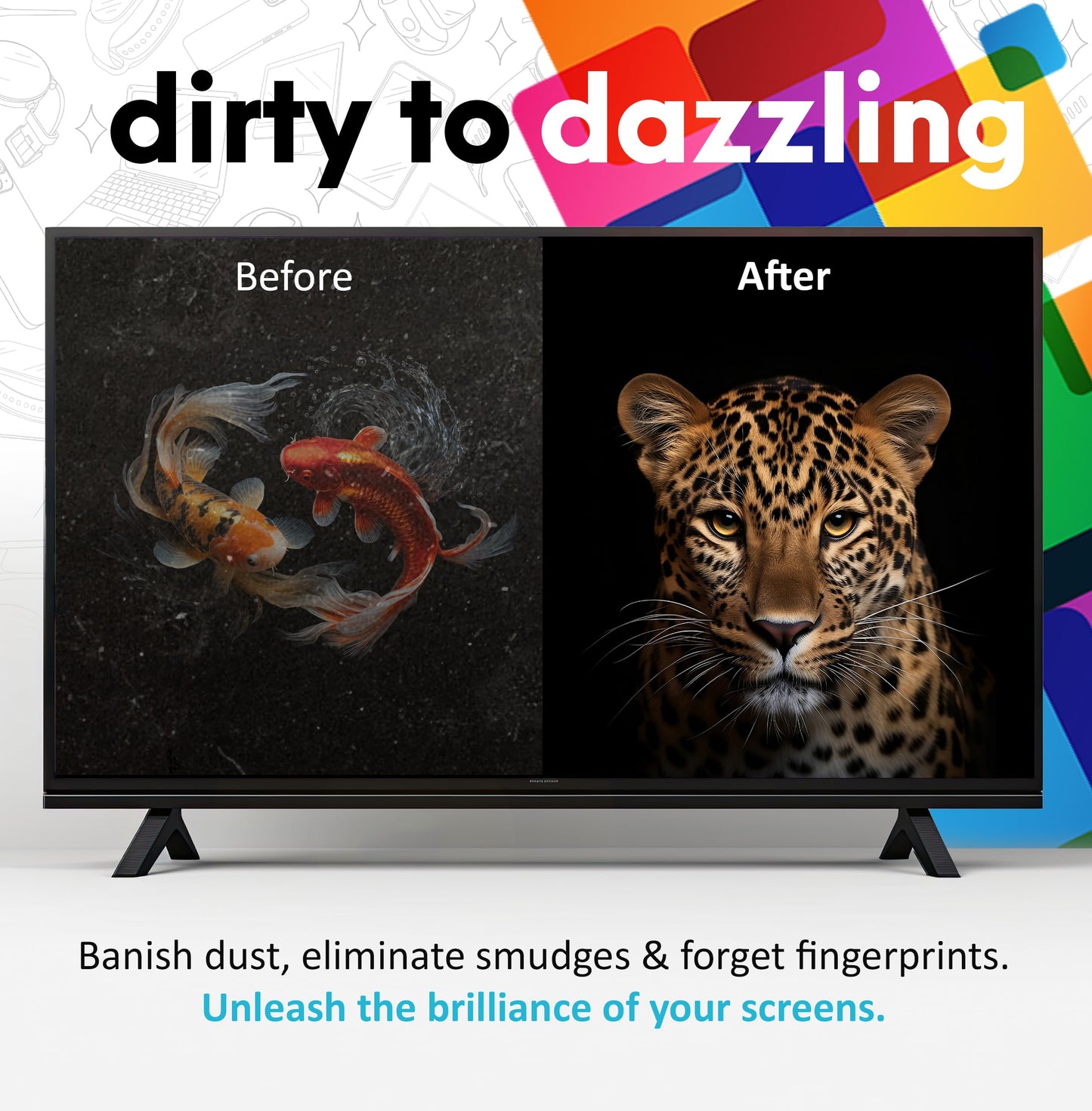 - Pixel Natural Screen Cleaner Spray for TV | Laptops | Computers | Monitors -