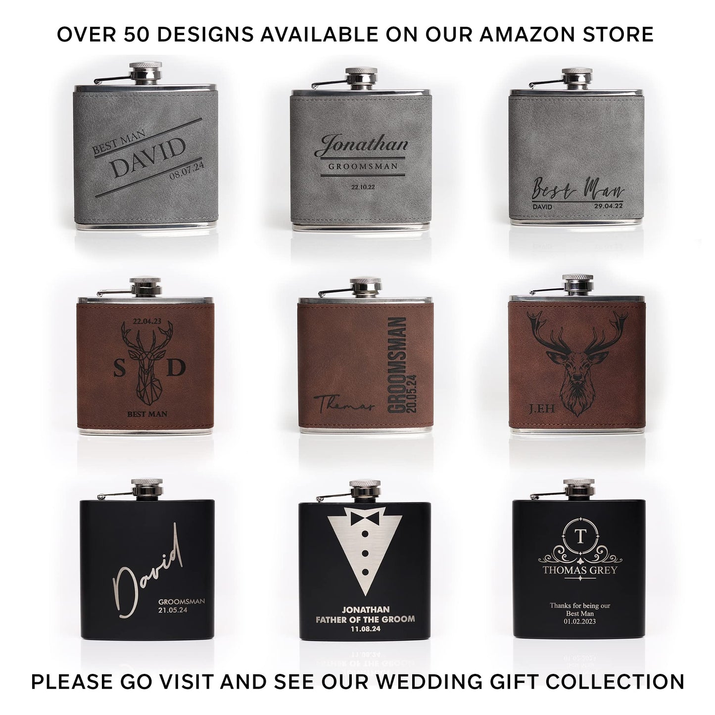 - Personalised Hip Flask | Groomsman or Best Man/Usher Gift -