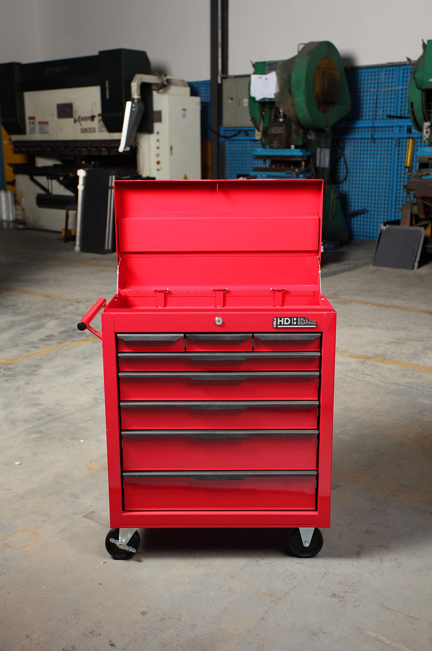 - Hilka Tools G301T8BBS Heavy Duty 8 Drawer Trolley with Lid Storage Bbs  | Red 33v x 67.8 x76.6 -
