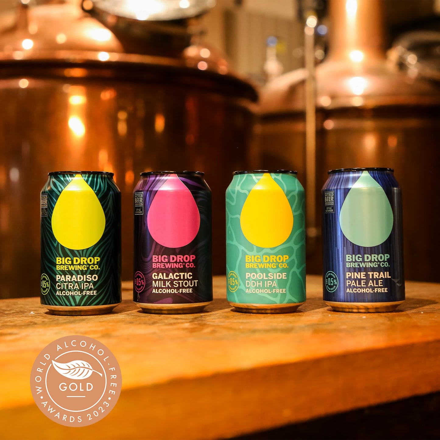 Big Drop Galactic Milk Stout - Naturally Brewed Richly Flavoured & Alcohol Free - Vegetarian & Gluten Free (12 x 330ml Cans)