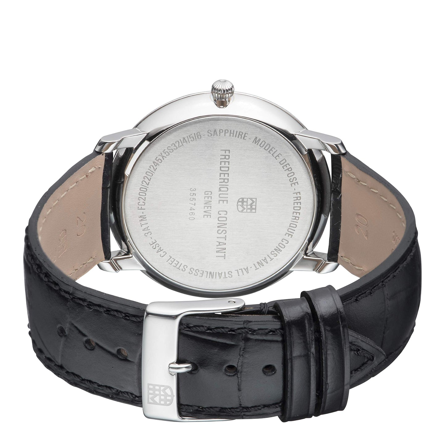 - Frederique Constant Men's Analogue Quartz Watch with Leather Strap FC-220S5S6 -