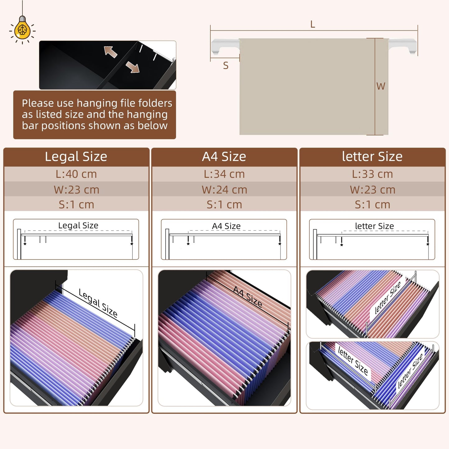 - Vinsetto 3-Drawer Mobile Filing Cabinet with Pencil Tray, Steel Lockable File Cabinet -