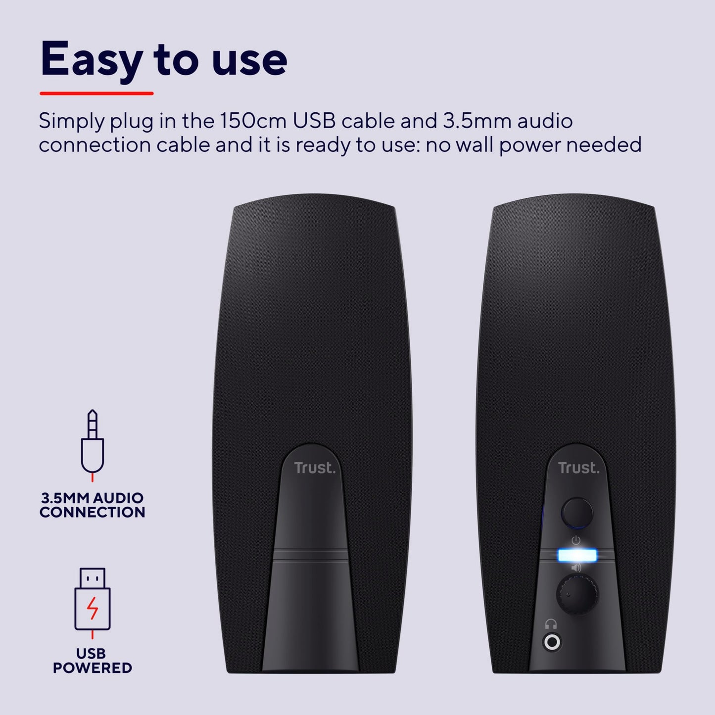 - Trust Almo 2.0 PC Speaker Set | 10 W Peak Power | USB Powered Sound System -