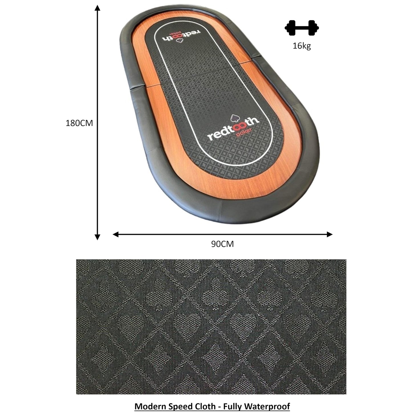 - Redtooth Poker 8 Seat Speed Cloth Poker Table Top | Fold and Carry Case -
