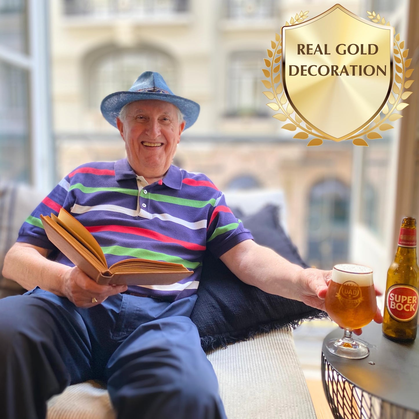 - Rusty Barrel Father's Day Gifts | Best Dad Personalised Beer Glass | (400ml) -