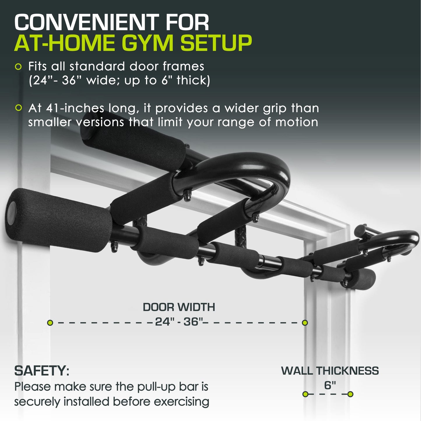- ProsourceFit | Multi-Grip Chin-Up/Pull-Up Bar, Heavy Duty | Doorway Trainer for Home Gym -