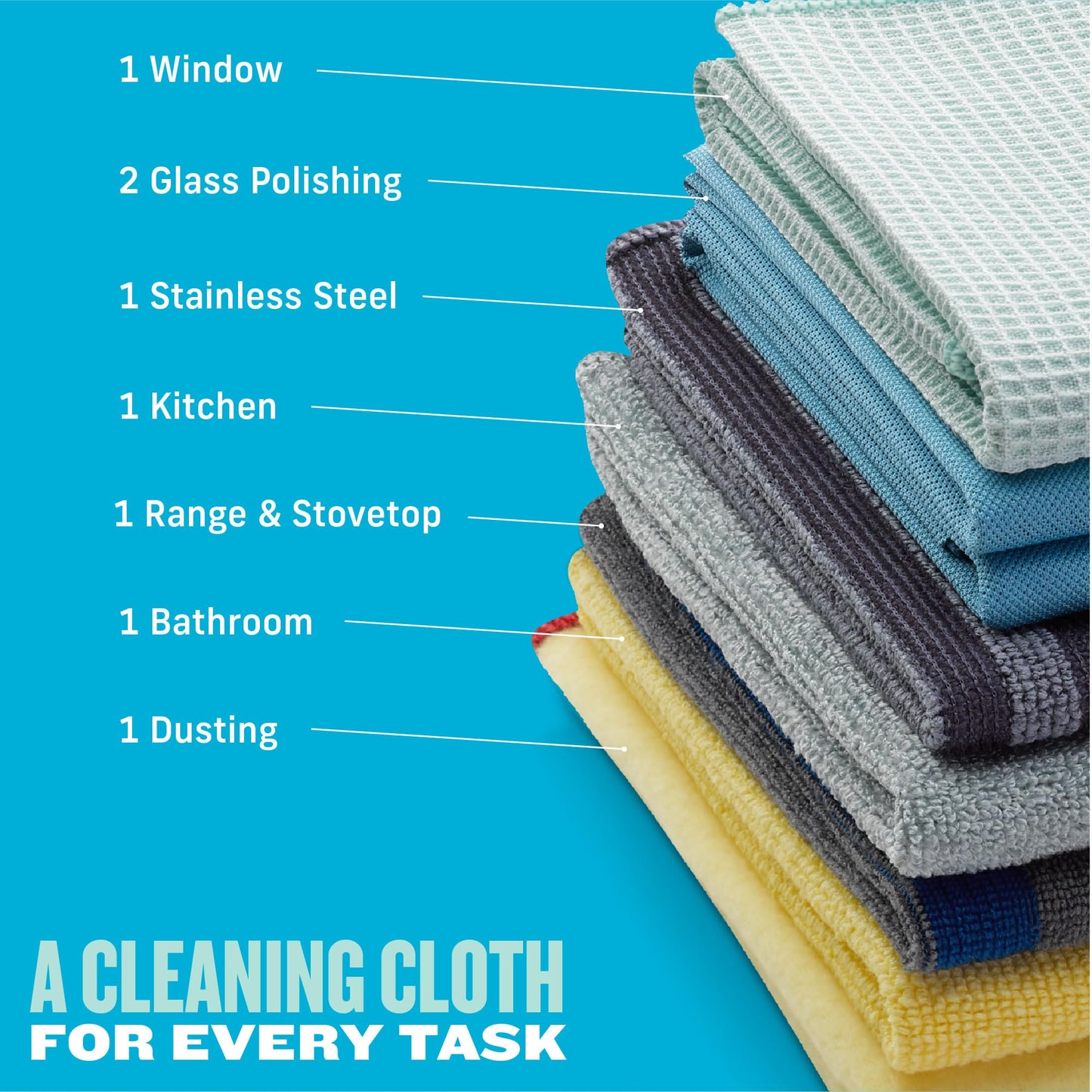 - E-Cloth Home Cleaning Set | Contains Multiple Microfiber Cleaning Cloths -