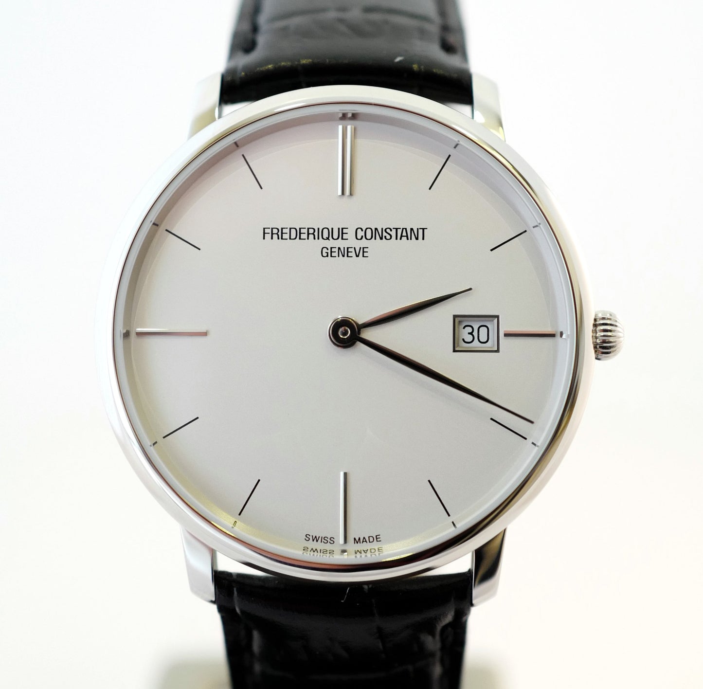 - Frederique Constant Men's Analogue Quartz Watch with Leather Strap FC-220S5S6 -