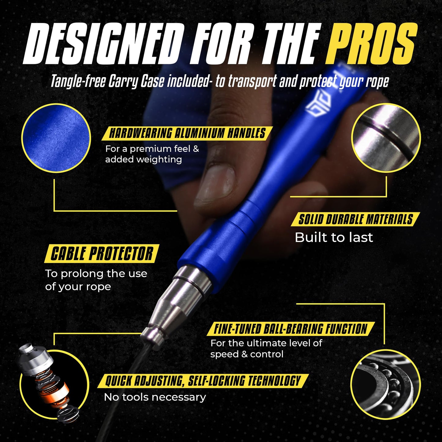 - Titan Armour® | Self-Locking & Adjustable | Adult Speed Skipping Rope -