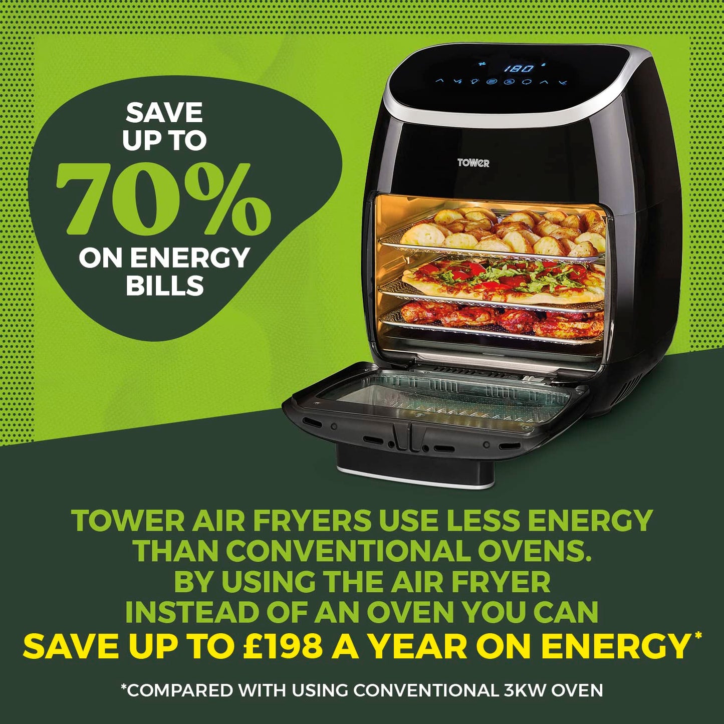 - Tower T17039 Xpress Pro|  5-in-1 Digital Air Fryer | Oven with Rapid Air Circulation -