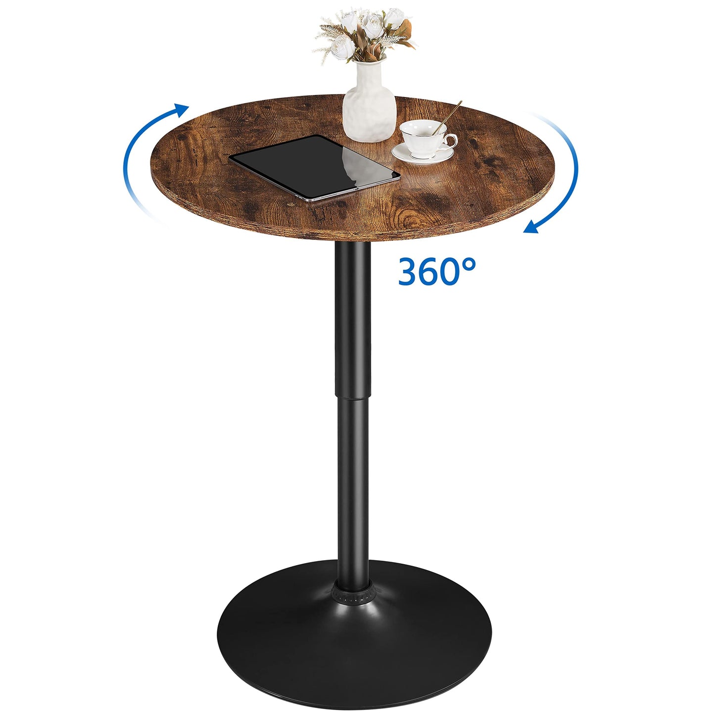 - Yaheetech Round Bar Table for Cocktail Bar, Home Bar or Pub.